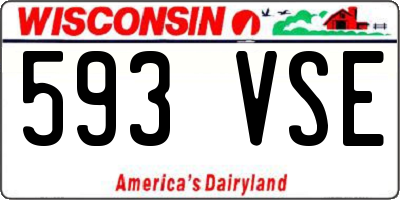 WI license plate 593VSE