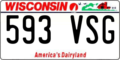 WI license plate 593VSG