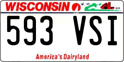 WI license plate 593VSI