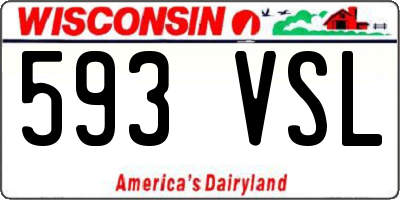 WI license plate 593VSL