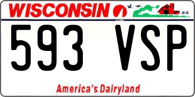 WI license plate 593VSP