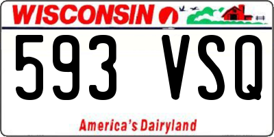 WI license plate 593VSQ