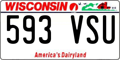 WI license plate 593VSU