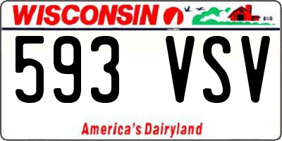 WI license plate 593VSV