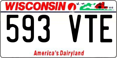 WI license plate 593VTE