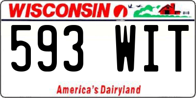 WI license plate 593WIT