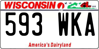 WI license plate 593WKA
