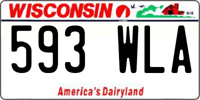 WI license plate 593WLA