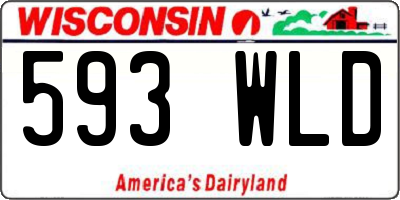 WI license plate 593WLD