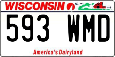 WI license plate 593WMD