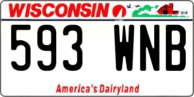 WI license plate 593WNB