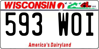 WI license plate 593WOI