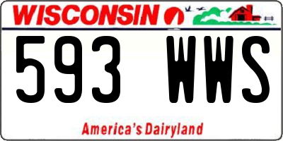 WI license plate 593WWS