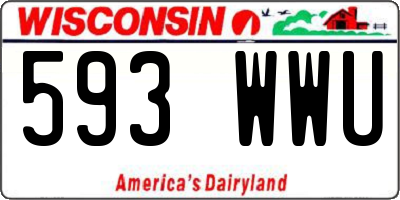 WI license plate 593WWU
