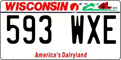 WI license plate 593WXE