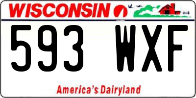 WI license plate 593WXF