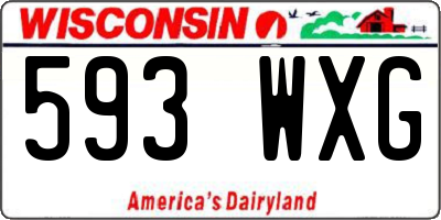 WI license plate 593WXG