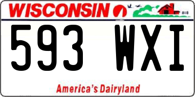 WI license plate 593WXI