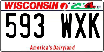 WI license plate 593WXK
