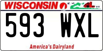 WI license plate 593WXL