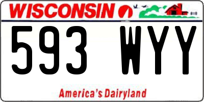 WI license plate 593WYY