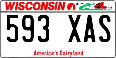 WI license plate 593XAS