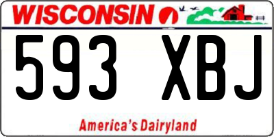 WI license plate 593XBJ