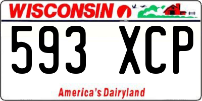WI license plate 593XCP