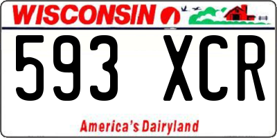 WI license plate 593XCR