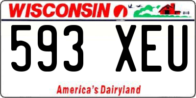 WI license plate 593XEU