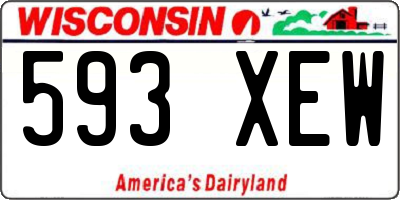 WI license plate 593XEW