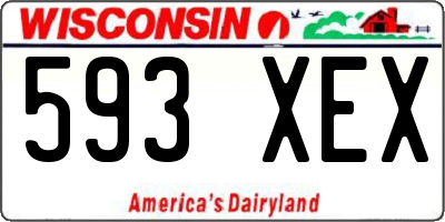 WI license plate 593XEX