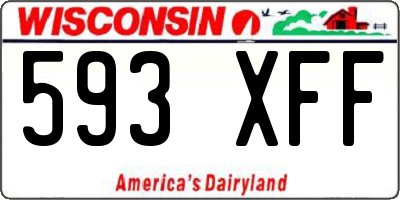 WI license plate 593XFF