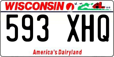 WI license plate 593XHQ