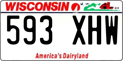 WI license plate 593XHW