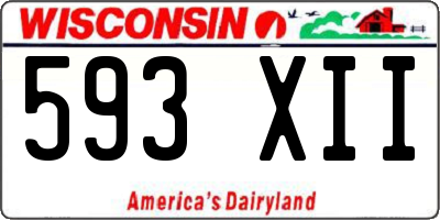 WI license plate 593XII