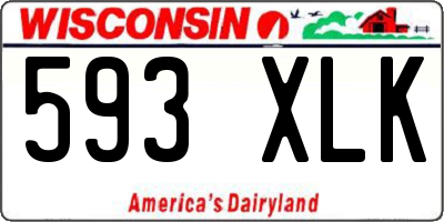 WI license plate 593XLK