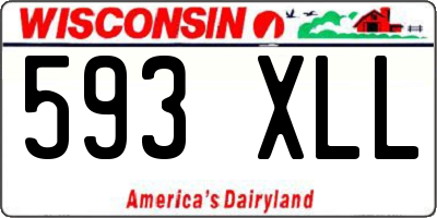 WI license plate 593XLL