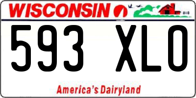 WI license plate 593XLO