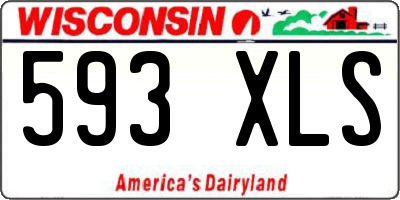 WI license plate 593XLS