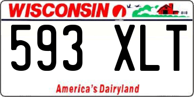 WI license plate 593XLT