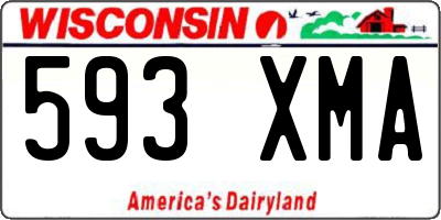 WI license plate 593XMA