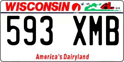 WI license plate 593XMB