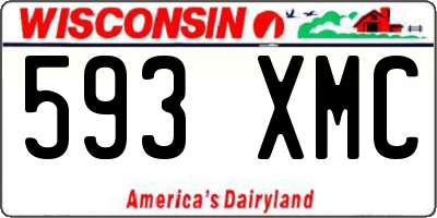 WI license plate 593XMC