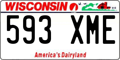 WI license plate 593XME