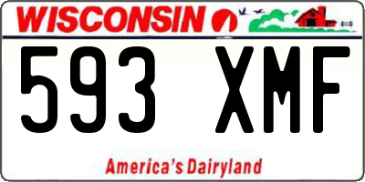 WI license plate 593XMF