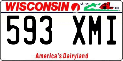 WI license plate 593XMI