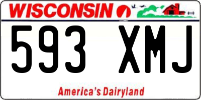 WI license plate 593XMJ