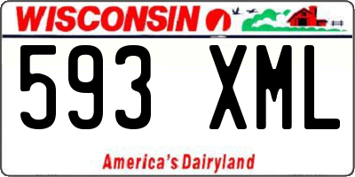 WI license plate 593XML