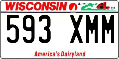WI license plate 593XMM
